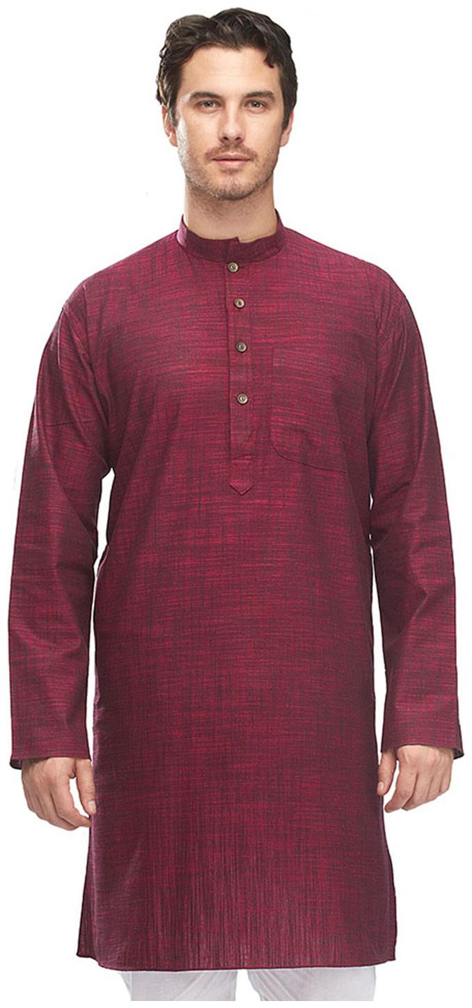 

Manyavar Wine Textured Kurta