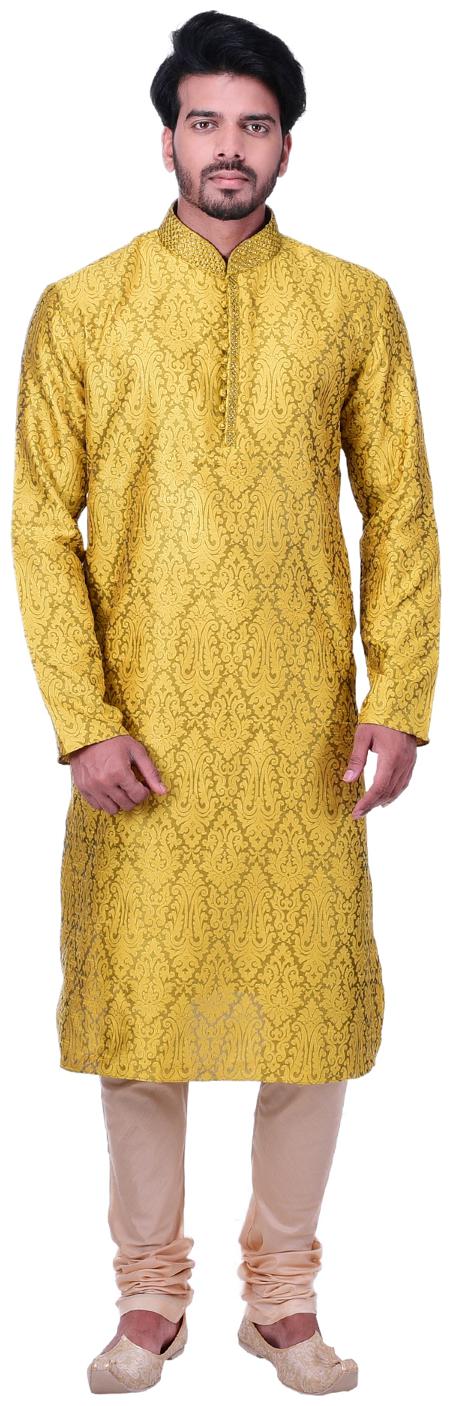 

Manyavar Yellow and Green Kurta Set