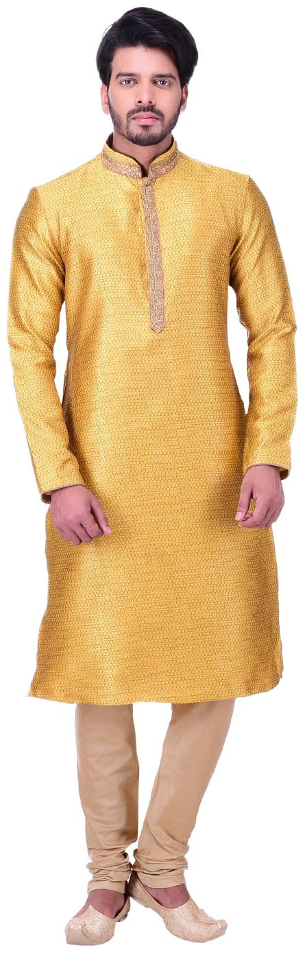 

Manyavar Yellow Kurta and Churidar Set