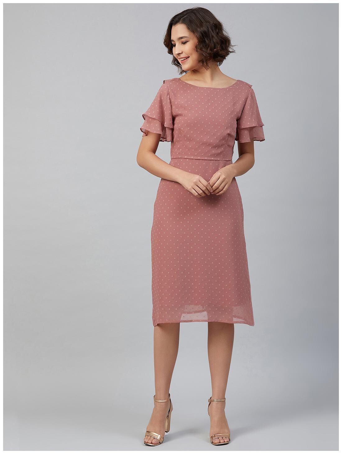 midi dress with sleeves