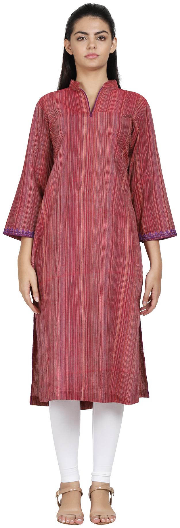 

Maroon Abstract Pattern Kurta