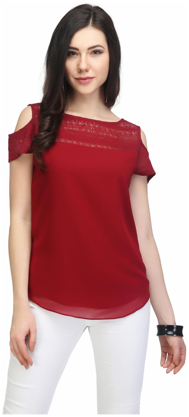 

Eavan Women Solid Regular top - Maroon