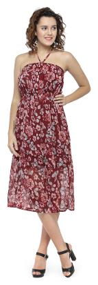 

Oxolloxo Red Solid Maxi dress