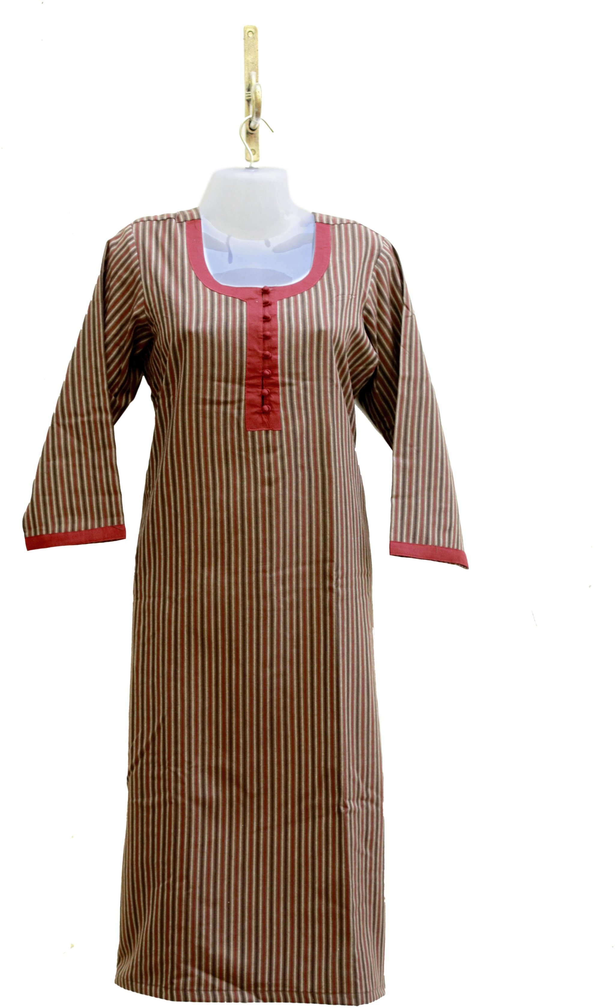 

Maroon STRIPED KURTA