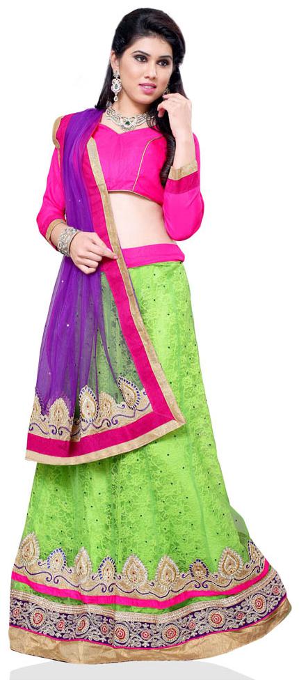 

Maroosh Men Brocade Embroidered Lehenga Choli Green