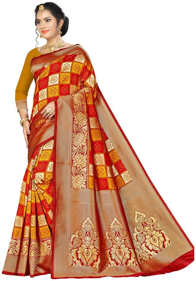 Maroosh Silk Universal Saree Multi