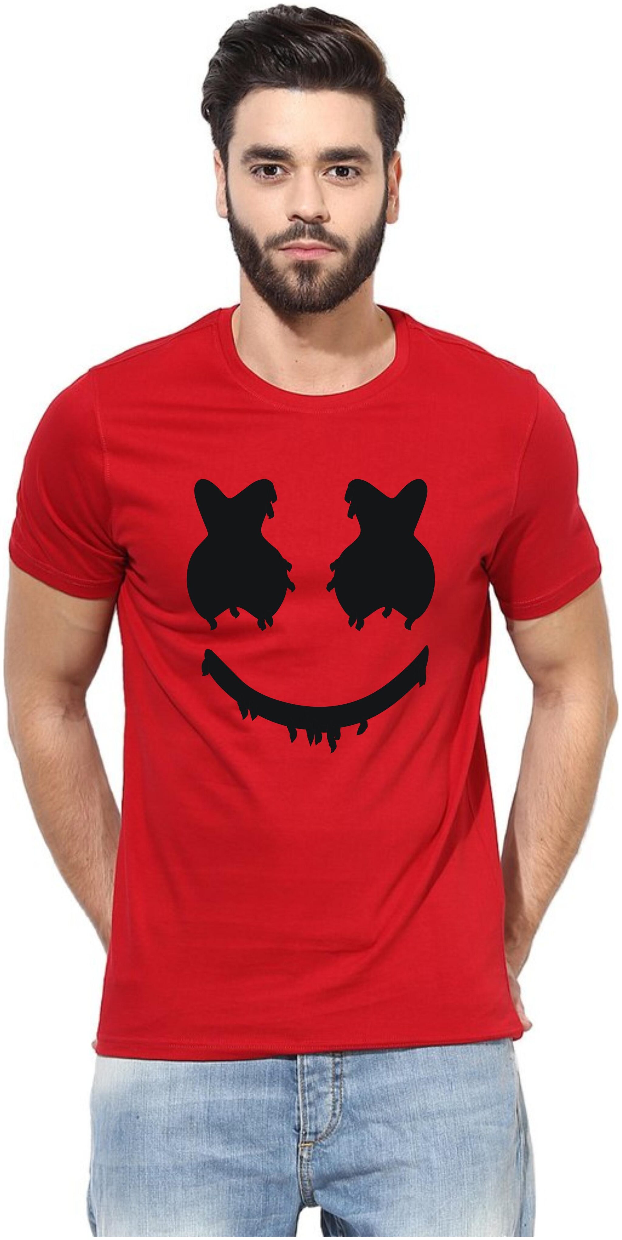 

JORKK Men Red Regular fit Cotton Round neck T-Shirt - Pack Of 1