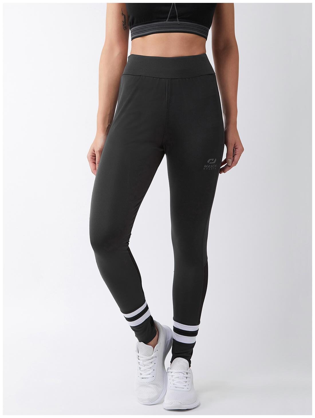 

Masch Sports Striped Tights - Grey