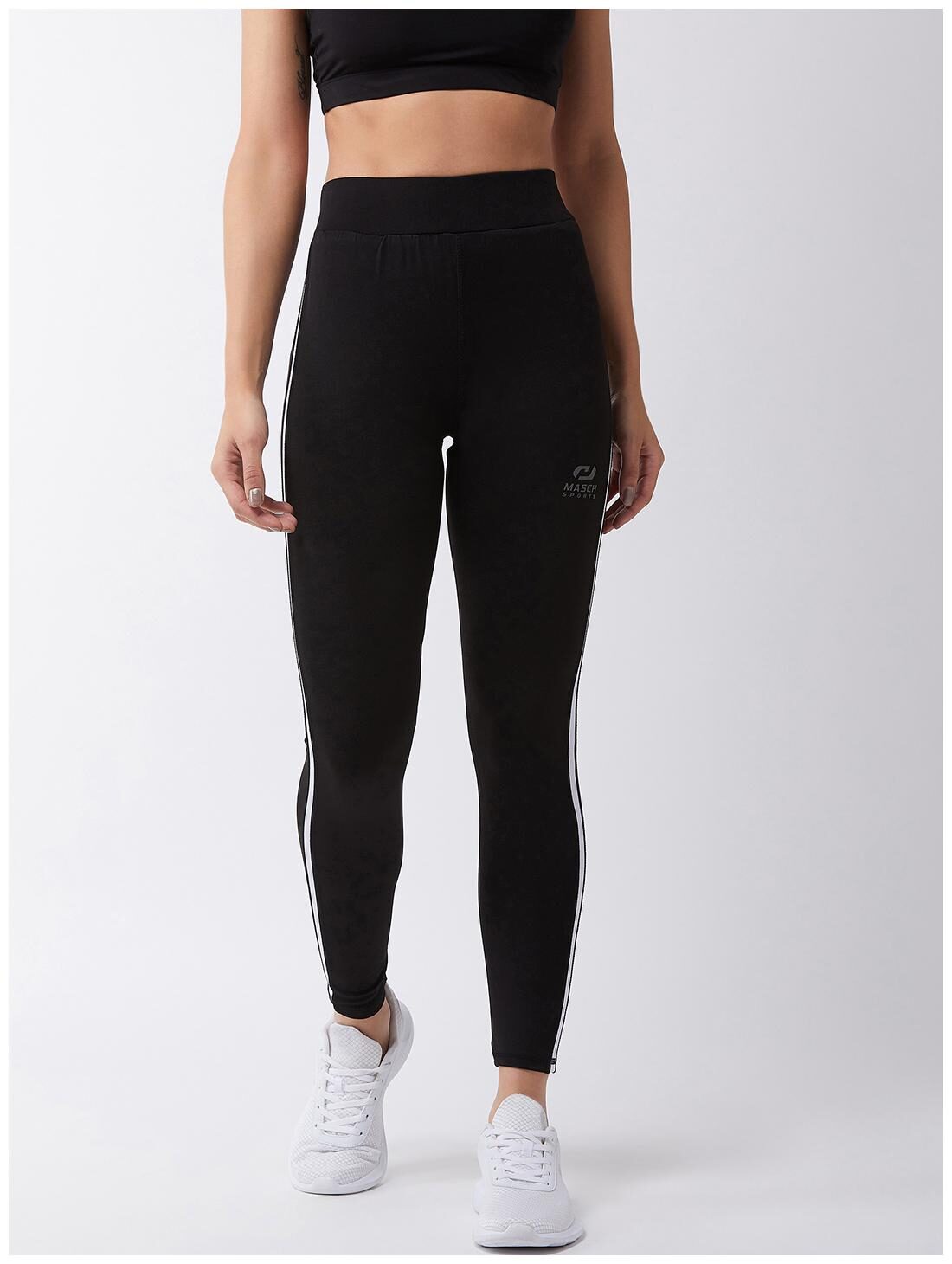 

Masch Sports Striped Tights - Black