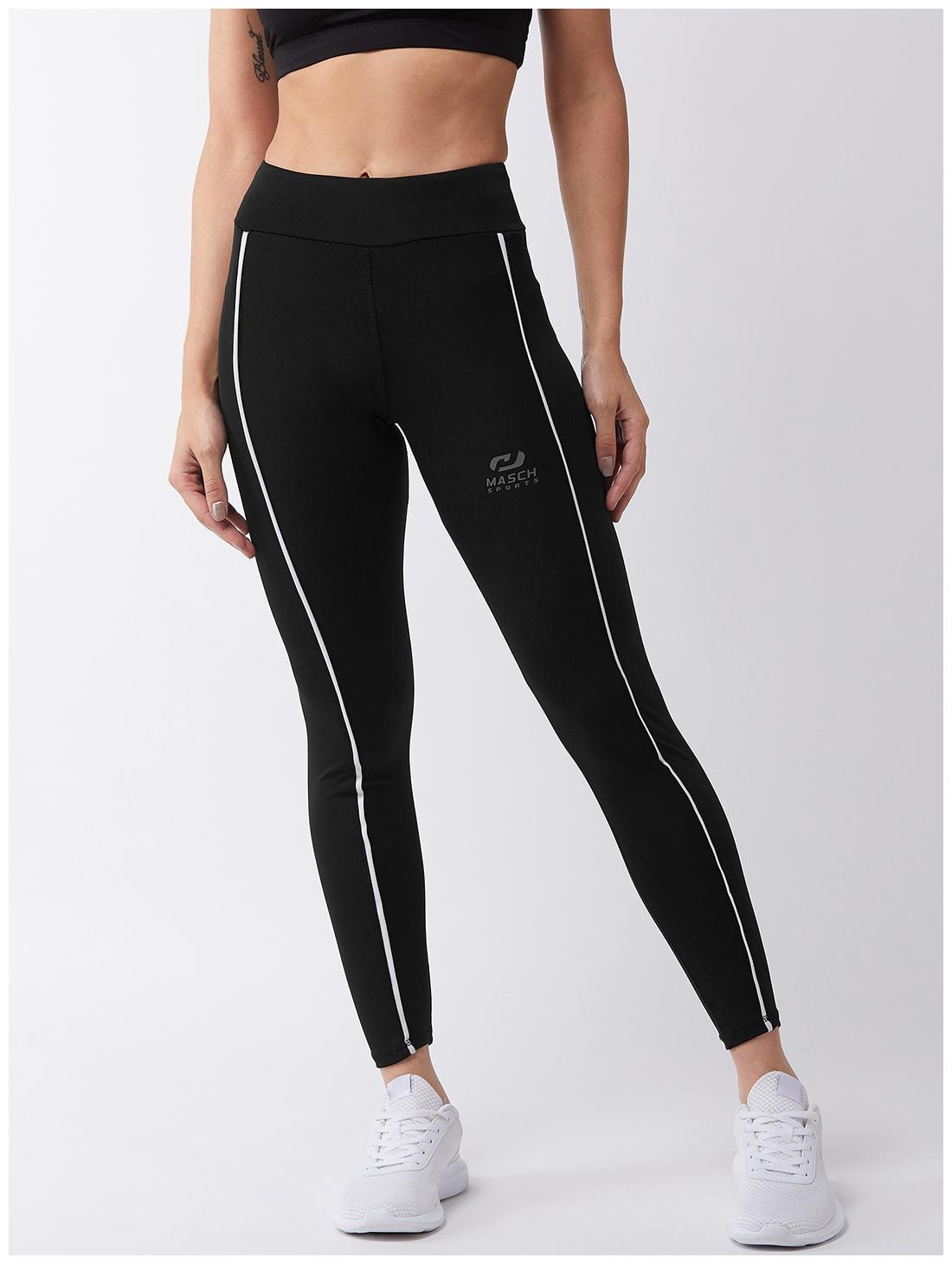 

Masch Sports Striped Tights - Black