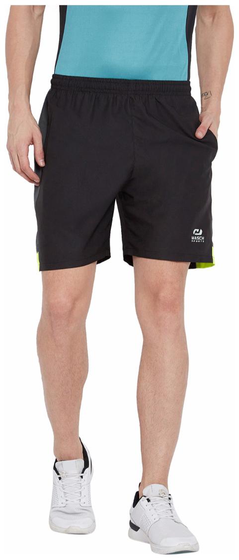 

Masch Sports Mens Black Polyester Sports Short