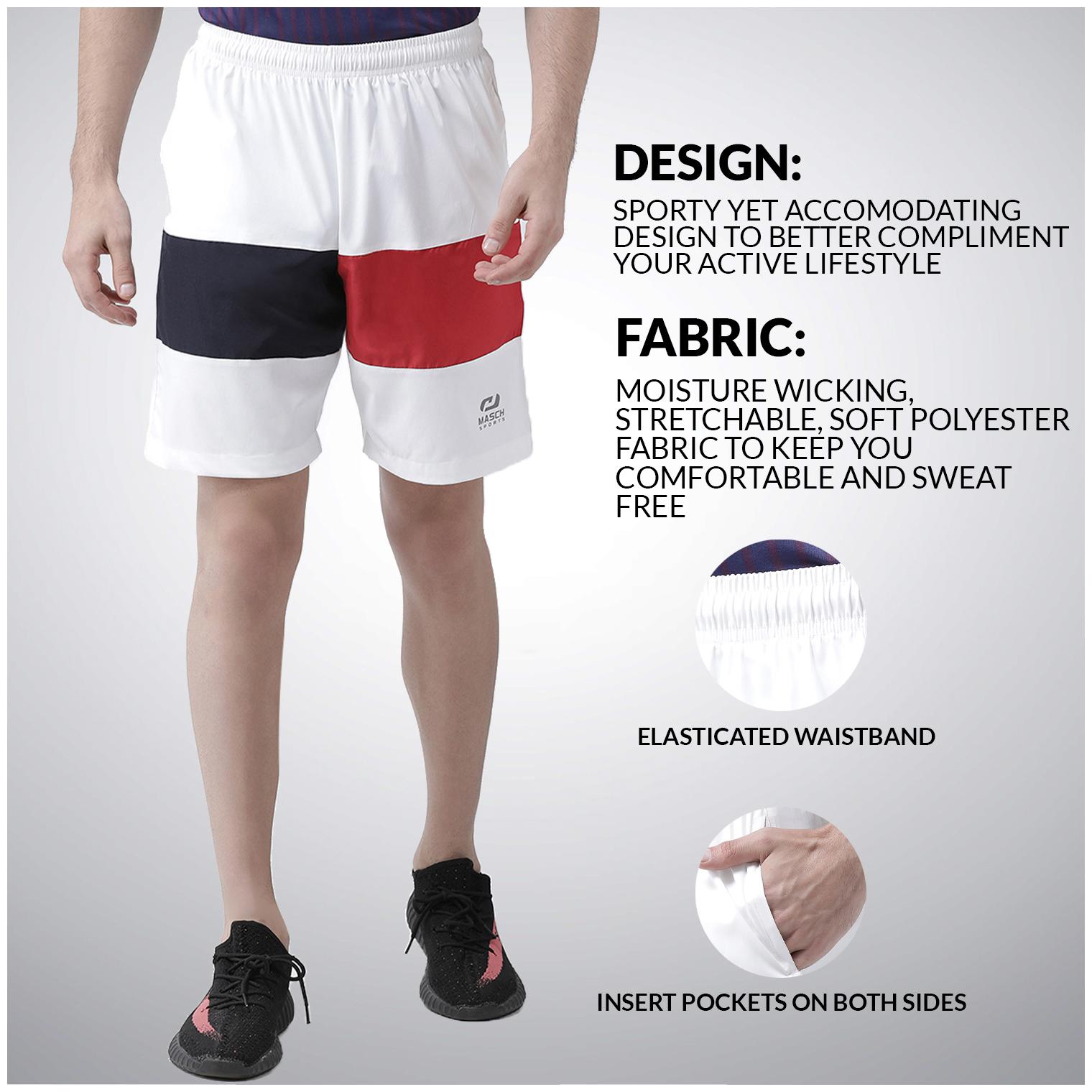 

Masch Sports Men Polyester Shorts White color