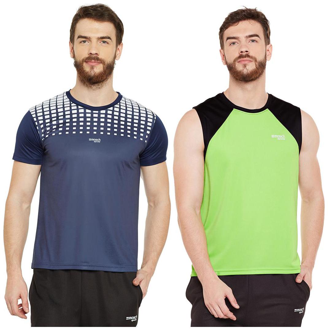 

Masch Sports Men Multi Regular fit Polyester Round neck T-Shirt - Pack Of 1