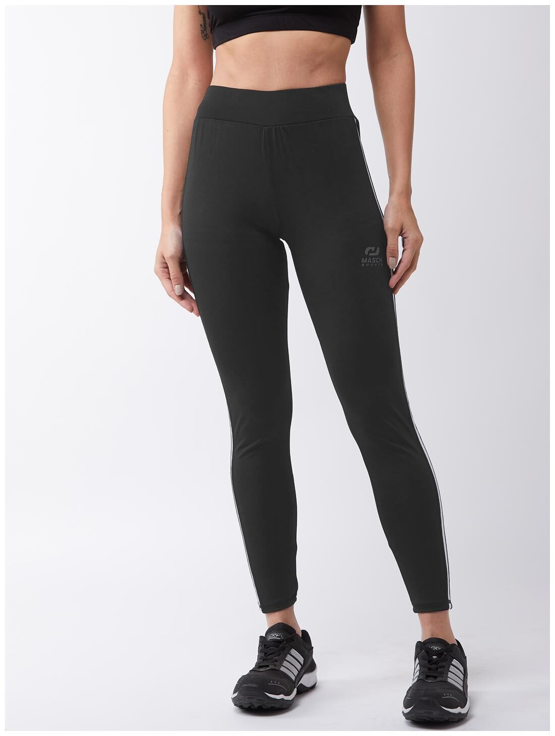 

Masch Sports Striped Tights - Grey