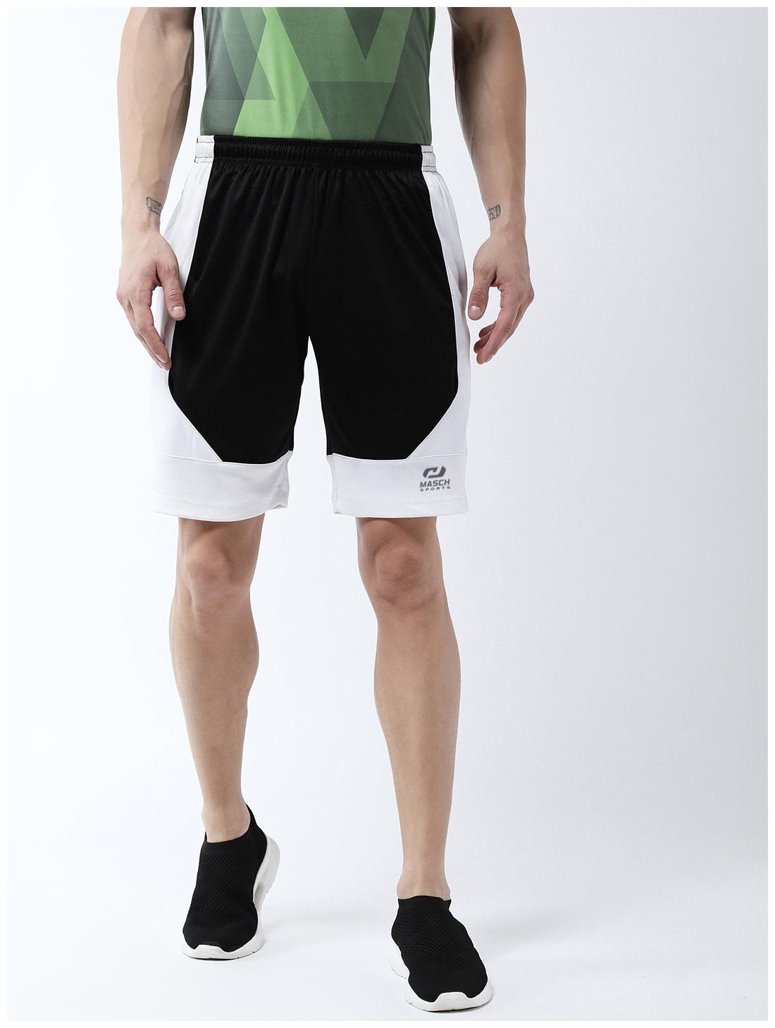 

Masch Sports Polyester Running Shorts - Black White