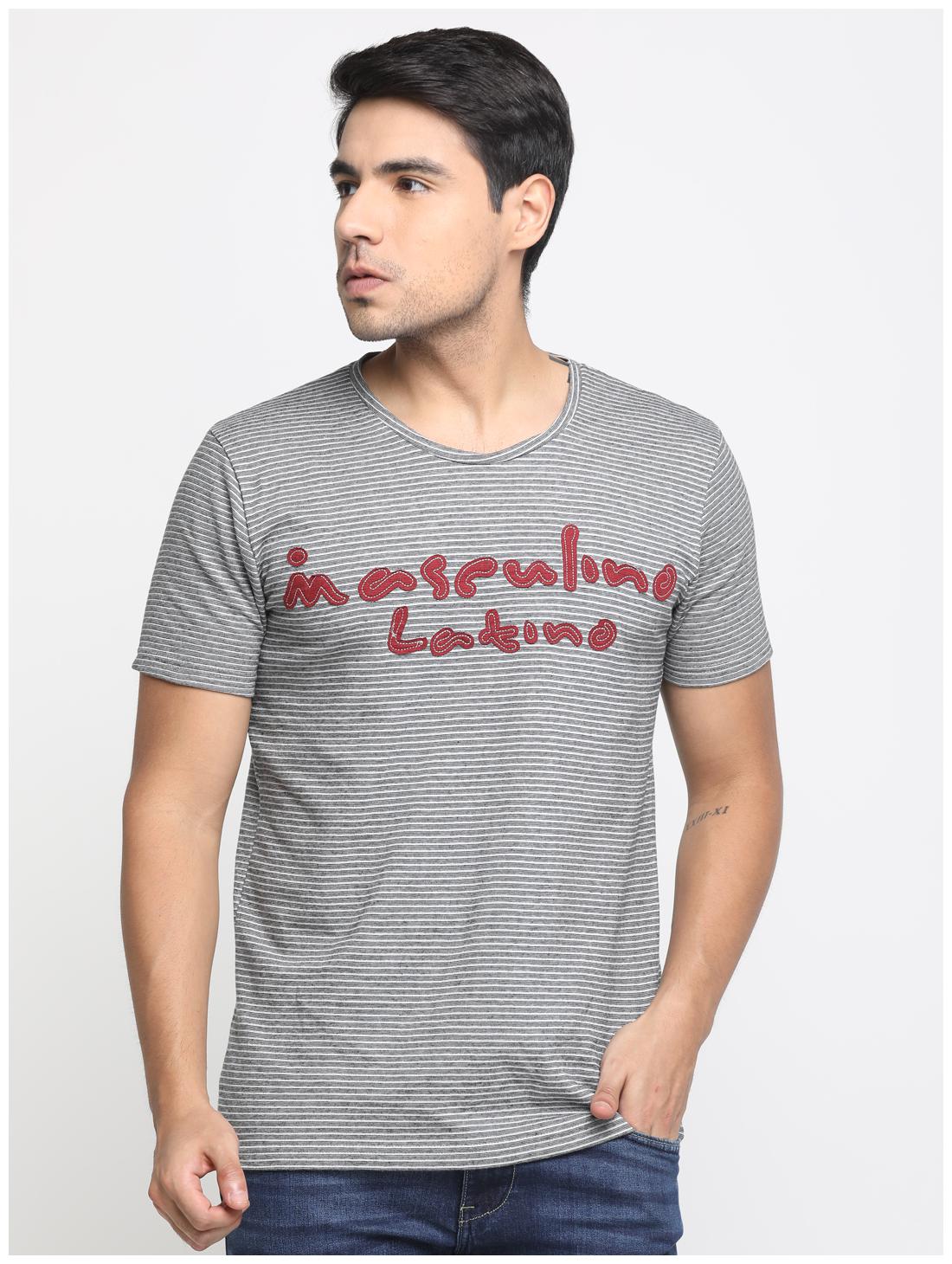 

Masculino Latino Men Grey Regular fit Cotton Round neck T-Shirt - Pack Of 1