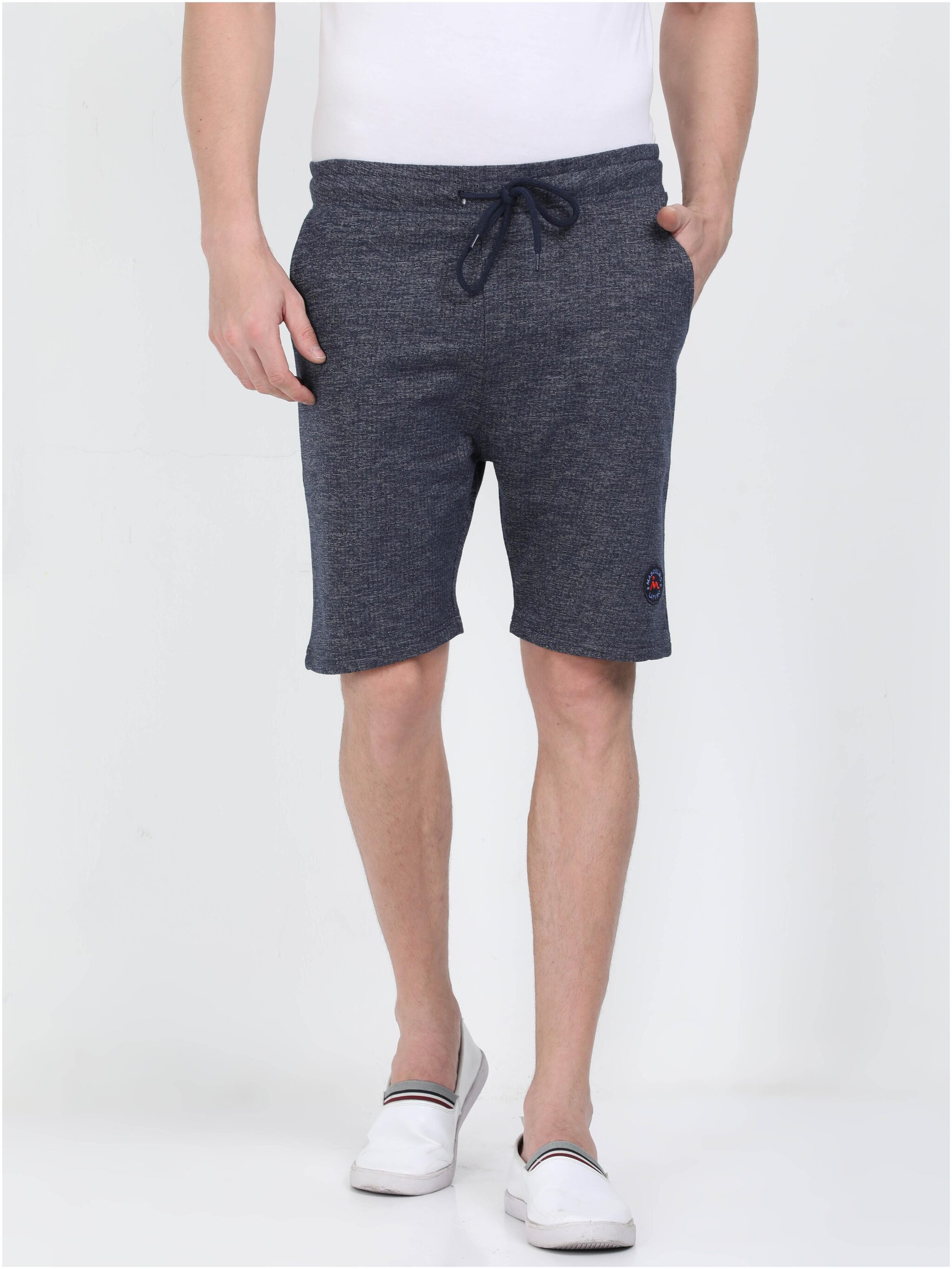 

Masculino Latino Men Navy Blue Regular Fit Regular Shorts