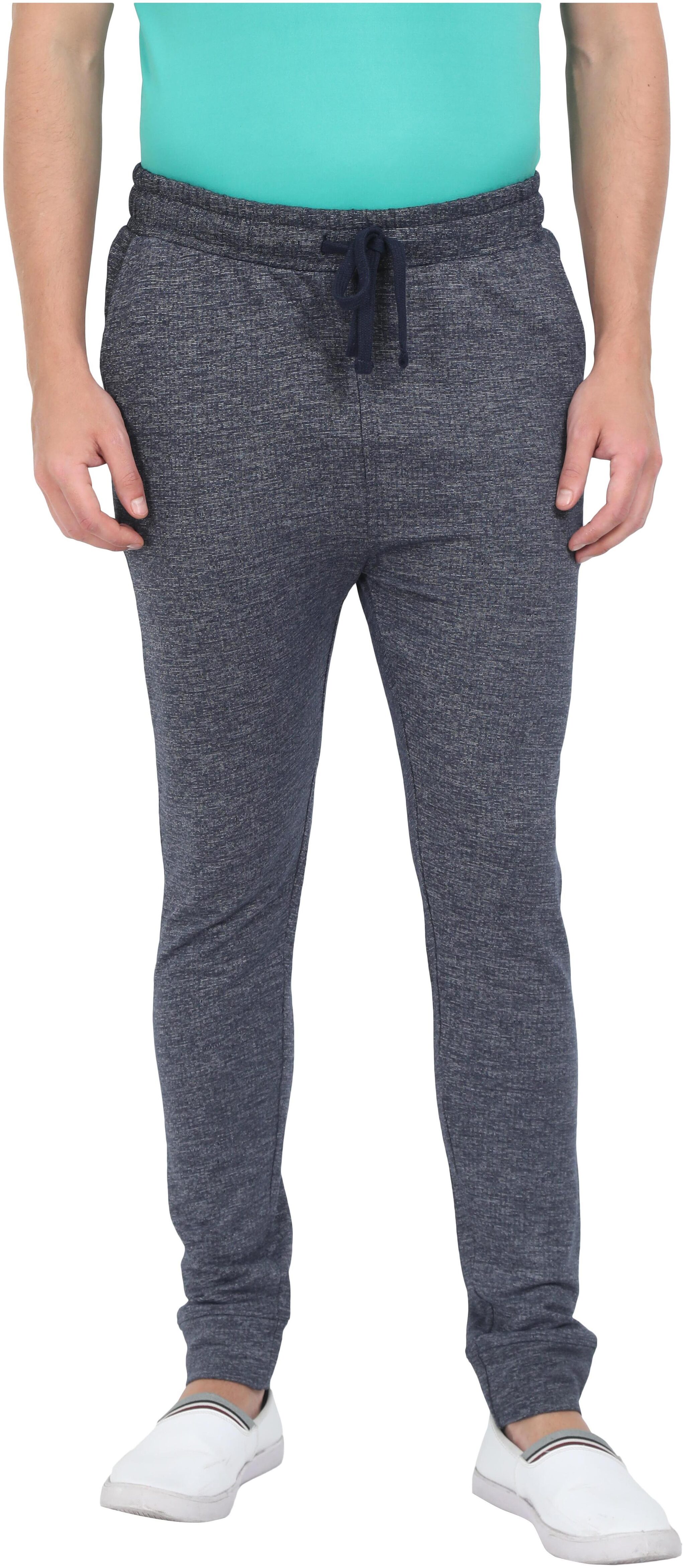 

Masculino Latino Men Navy blue Solid Regular fit Track pants