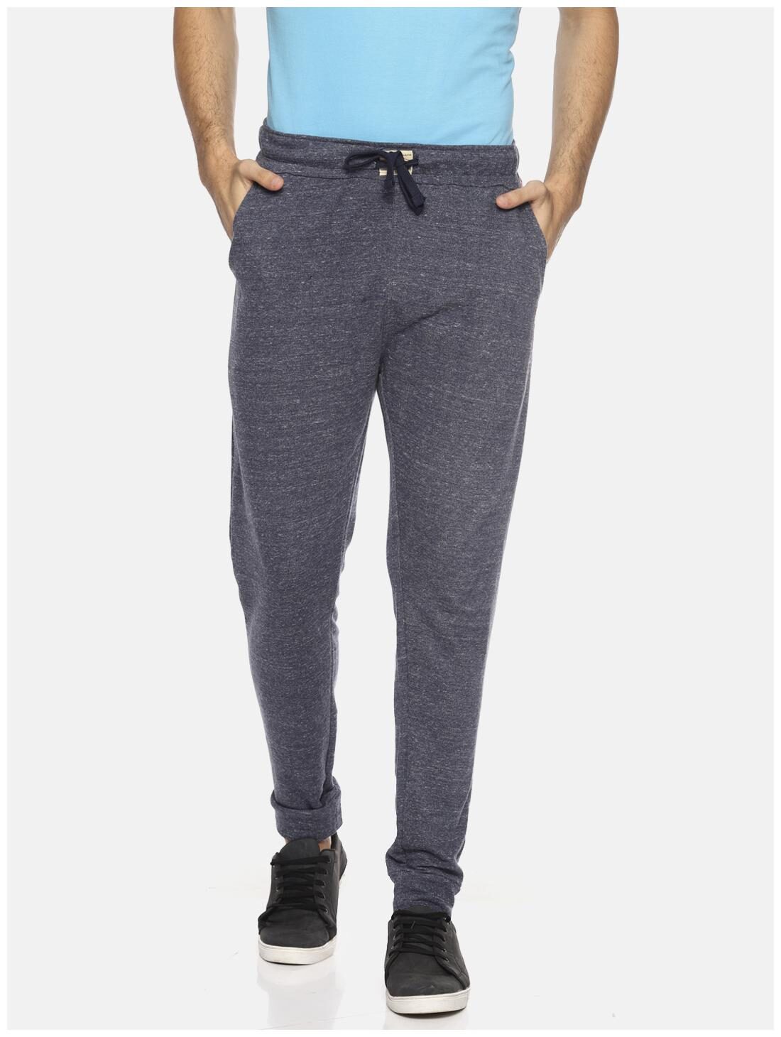 

Masculino Latino Men Navy blue Solid Regular fit Track pants