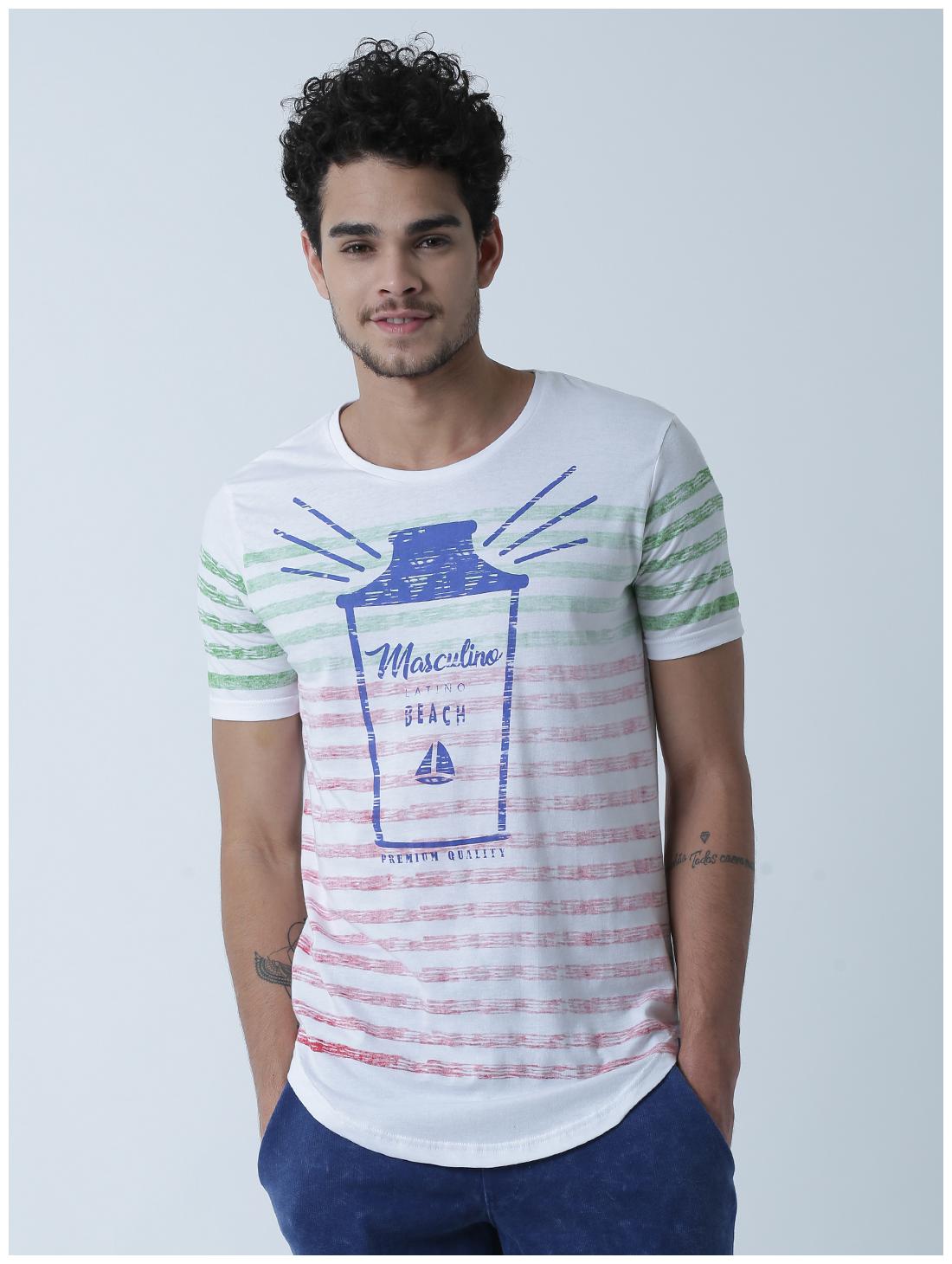 

Masculino Latino Men White Regular fit Cotton Round neck T-Shirt - Pack Of 1