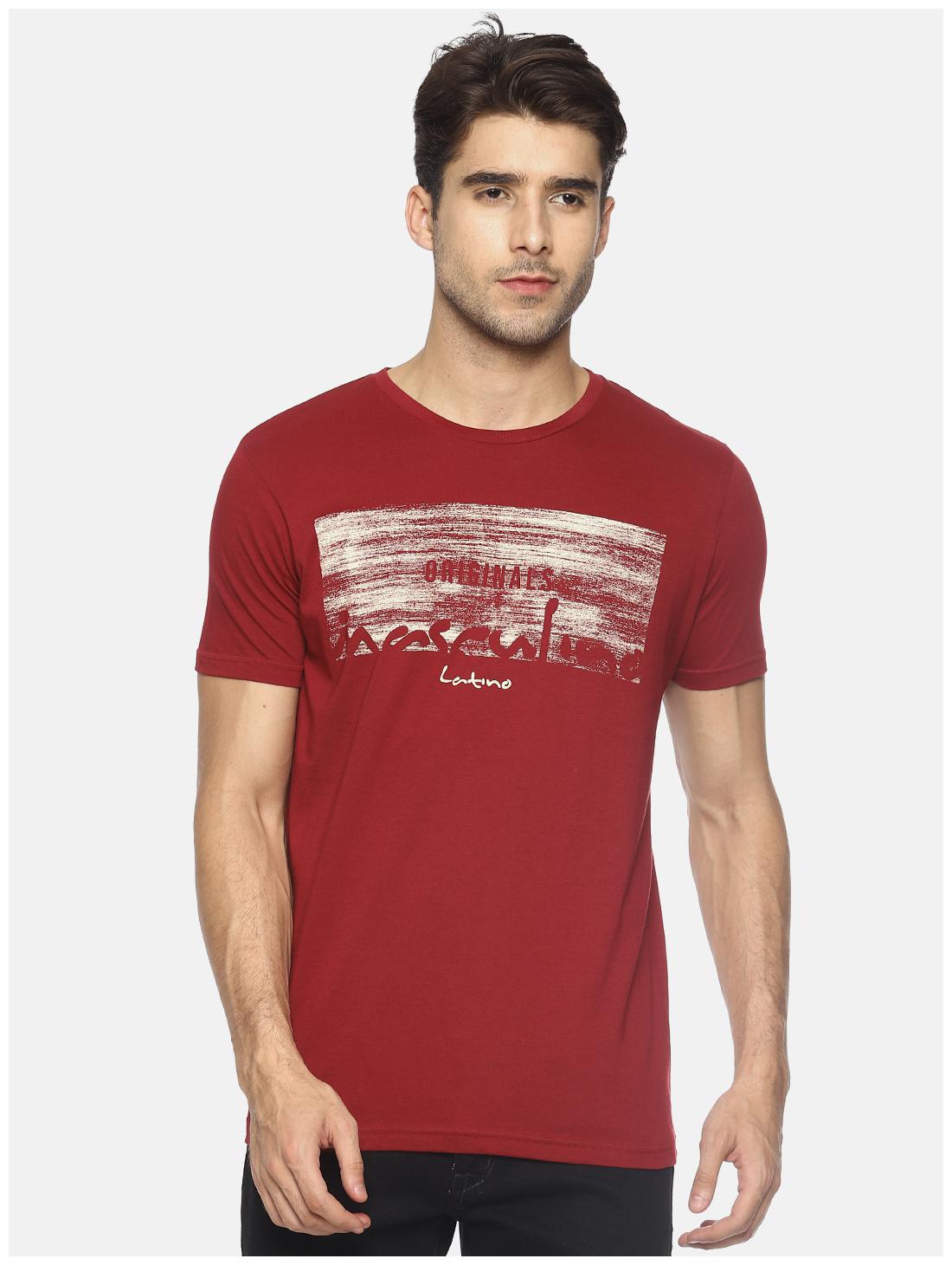 

Masculino Latino Men Maroon Regular fit Cotton Round neck T-Shirt - Pack Of 1