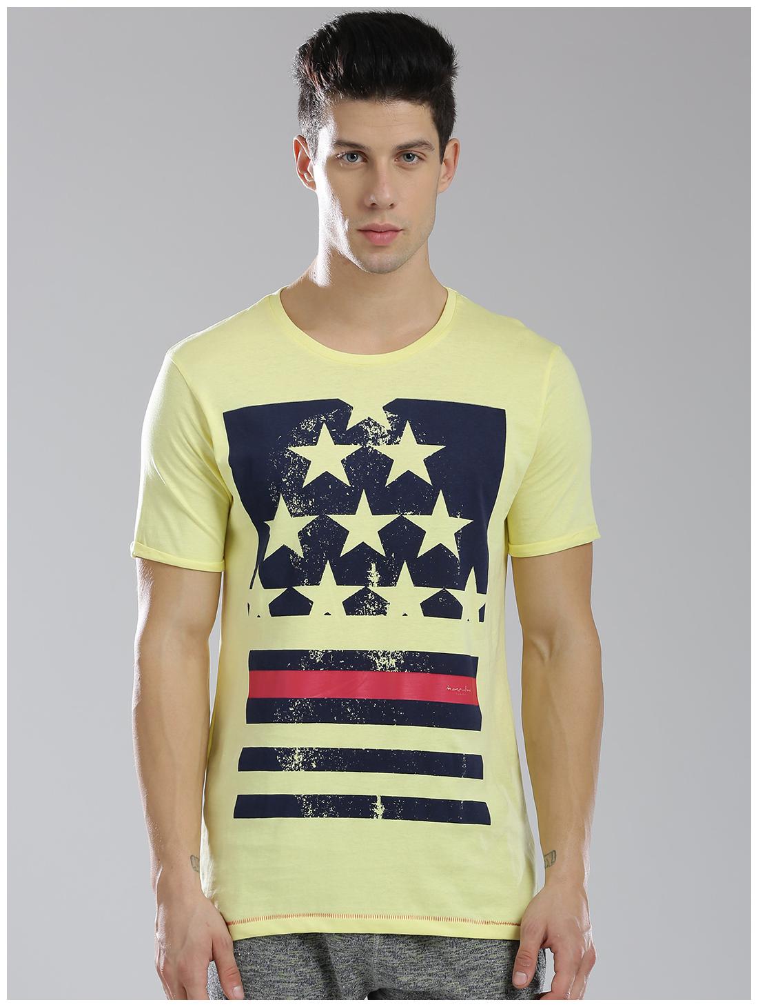 

Masculino Latino Men Yellow Regular fit Cotton Round neck T-Shirt - Pack Of 1