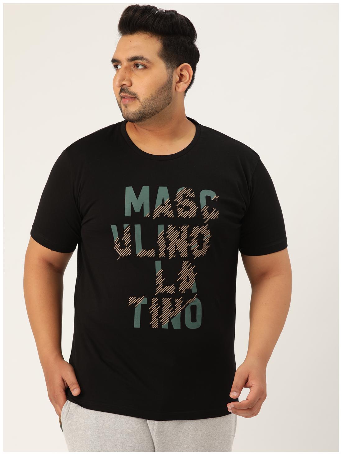 

Masculino Latino Men Black Regular fit Cotton Round neck T-Shirt - Pack Of 1