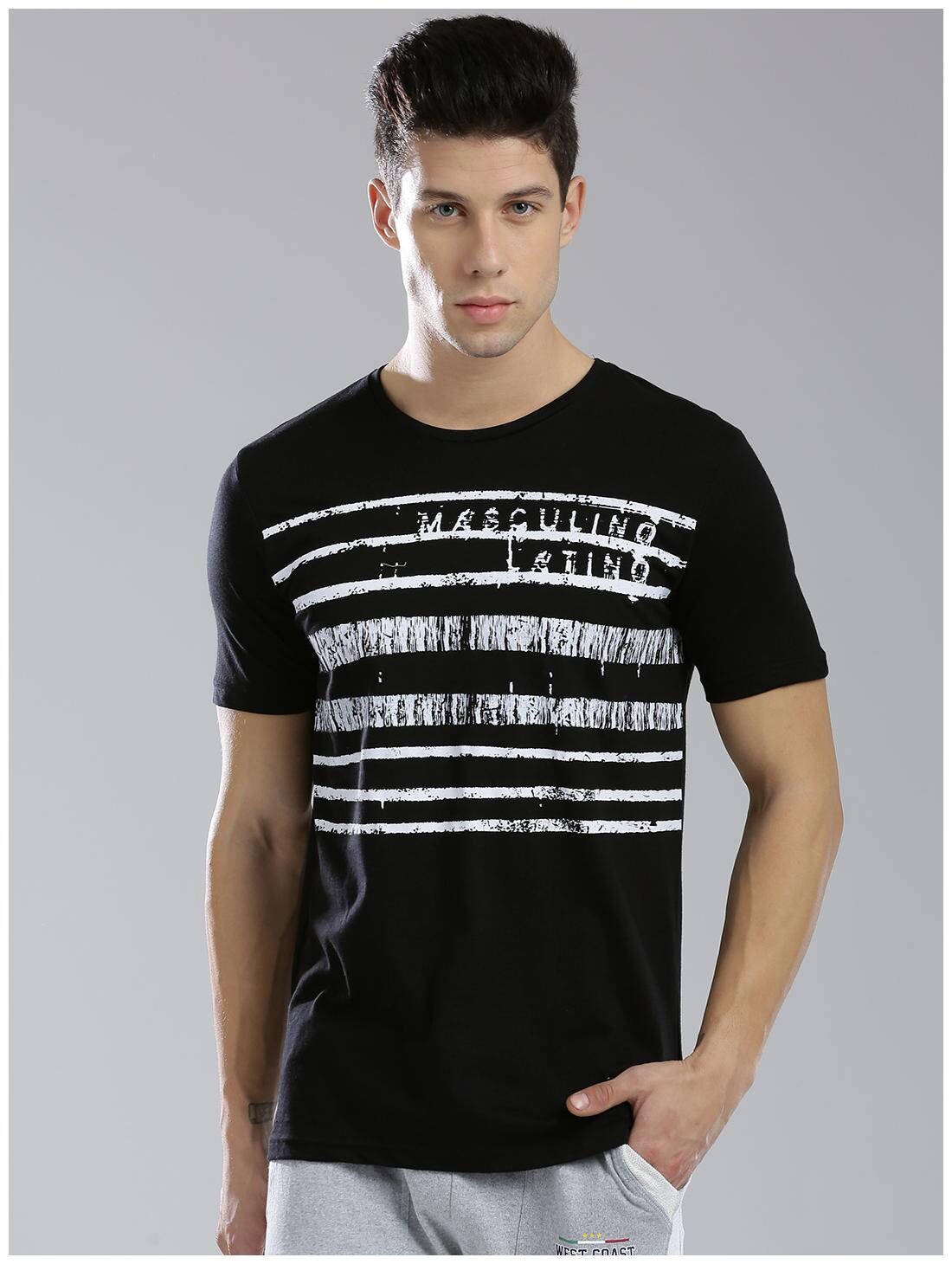 

Masculino Latino Men Black Regular fit Cotton Round neck T-Shirt - Pack Of 1