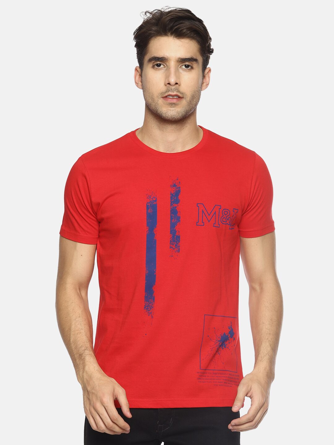 

Masculino Latino Men Red Regular fit Cotton Round neck T-Shirt - Pack Of 1