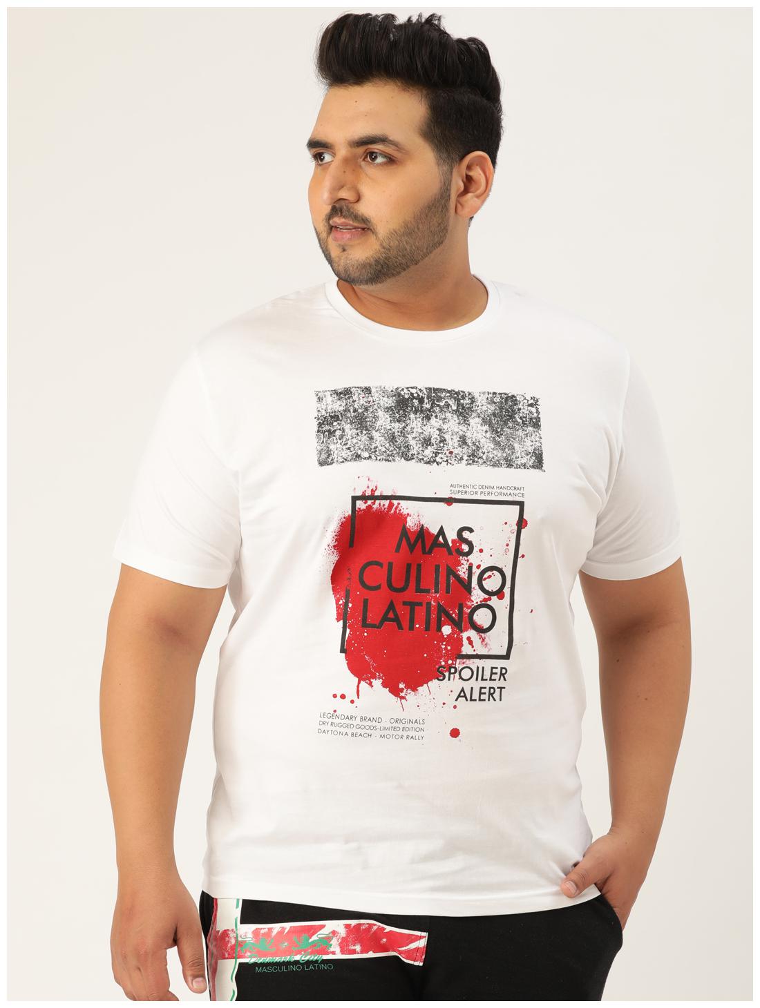 

Masculino Latino Men White Regular fit Cotton Round neck T-Shirt - Pack Of 1
