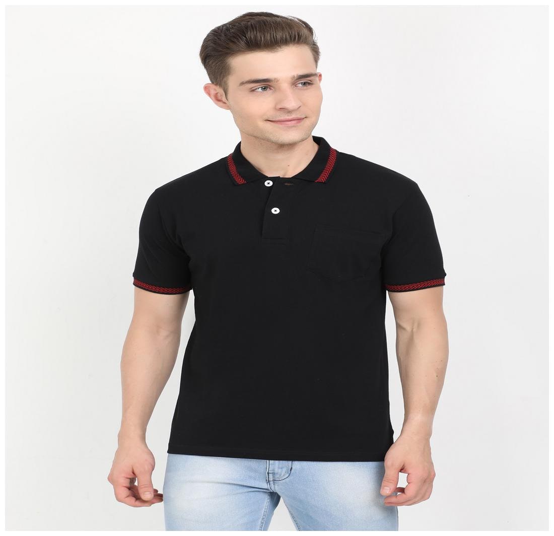 

Masculino Latino Men Black Regular fit Cotton Polo collar T-Shirt - Pack Of 1