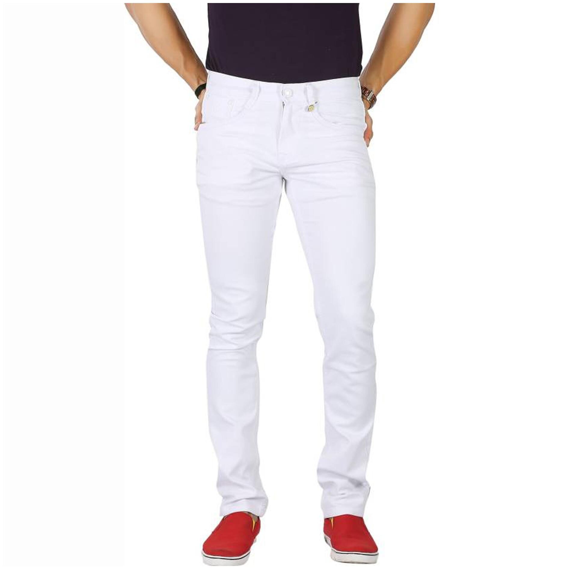 

Masterly Weft Men White Slim Fit Jeans