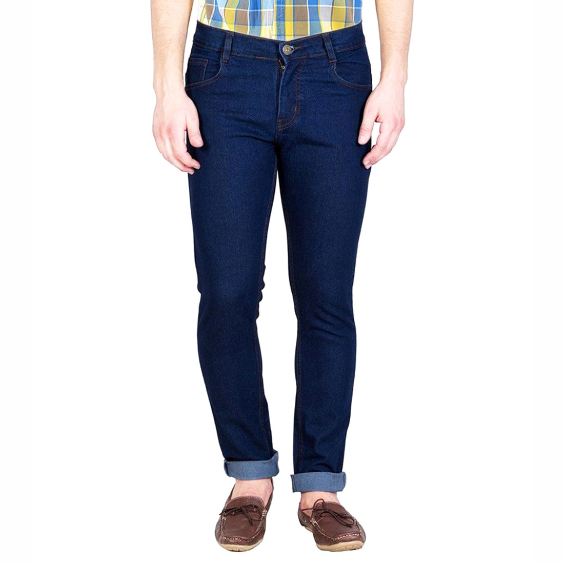 

Masterly Weft Men Navy Blue Slim Fit Jeans