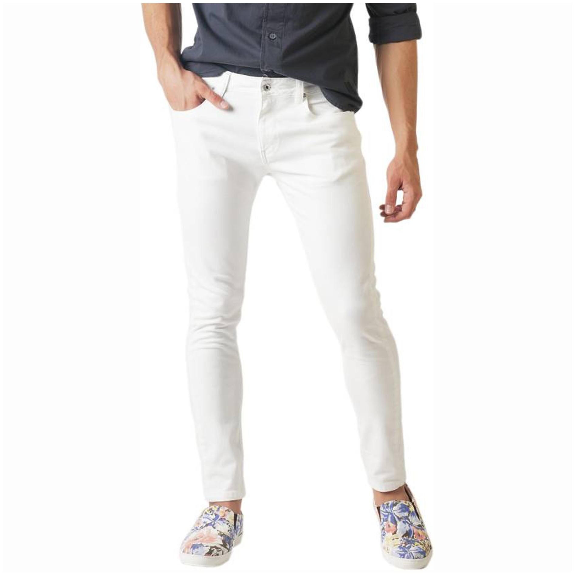 

Masterly Weft Men White Slim Fit Jeans