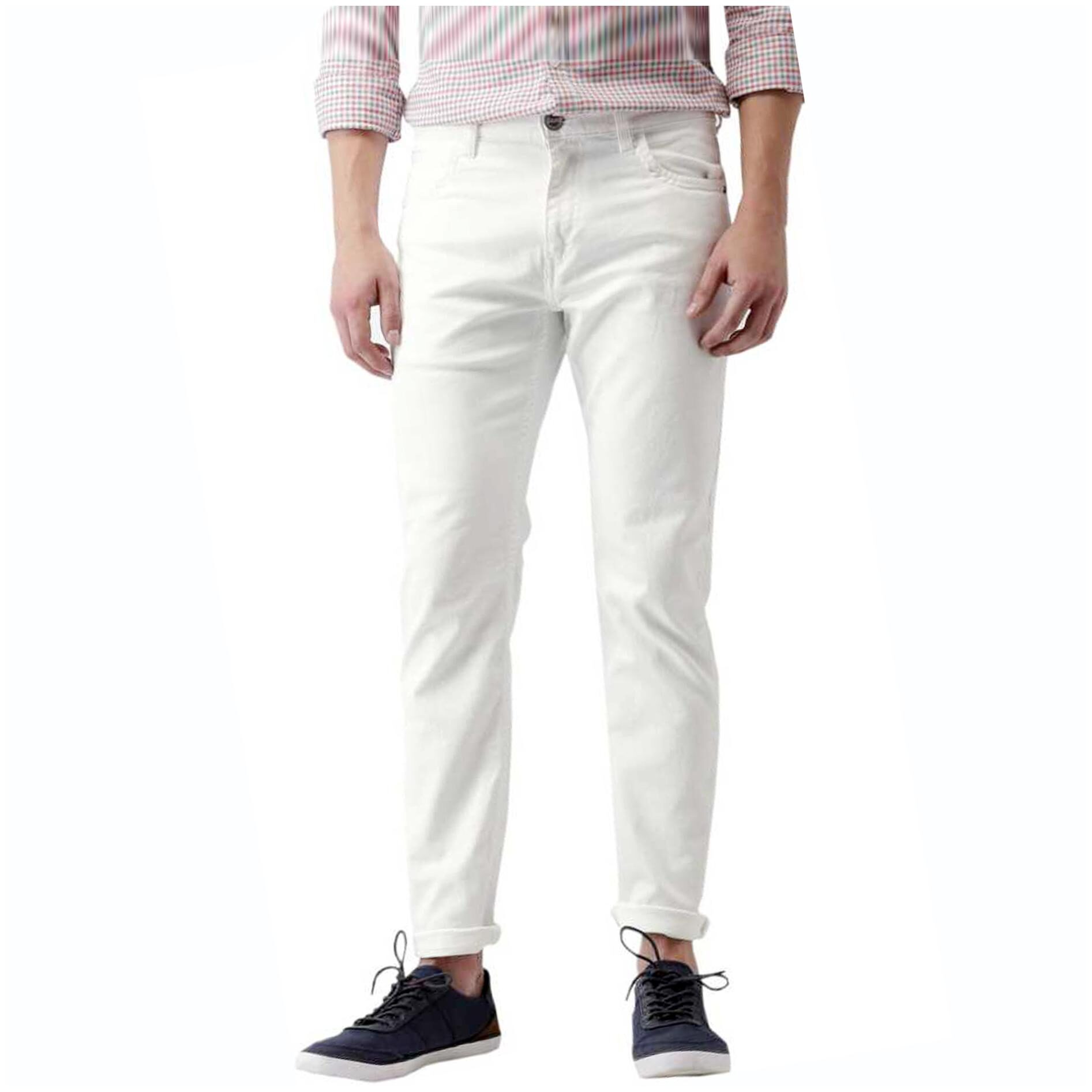 

Masterly Weft Men White Slim Fit Jeans