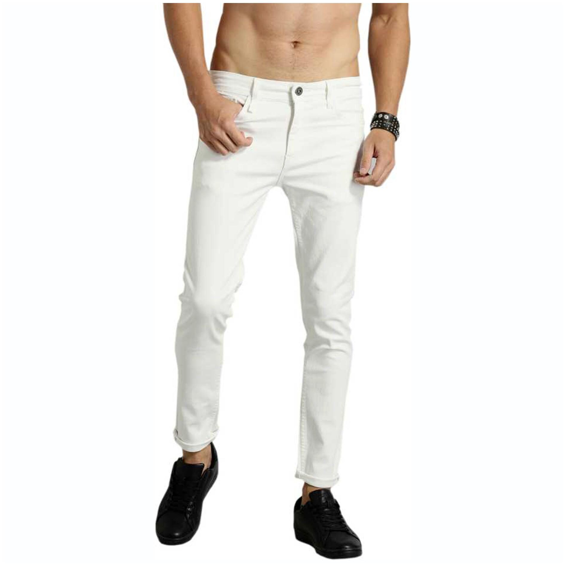 

Masterly Weft Men White Slim Fit Jeans