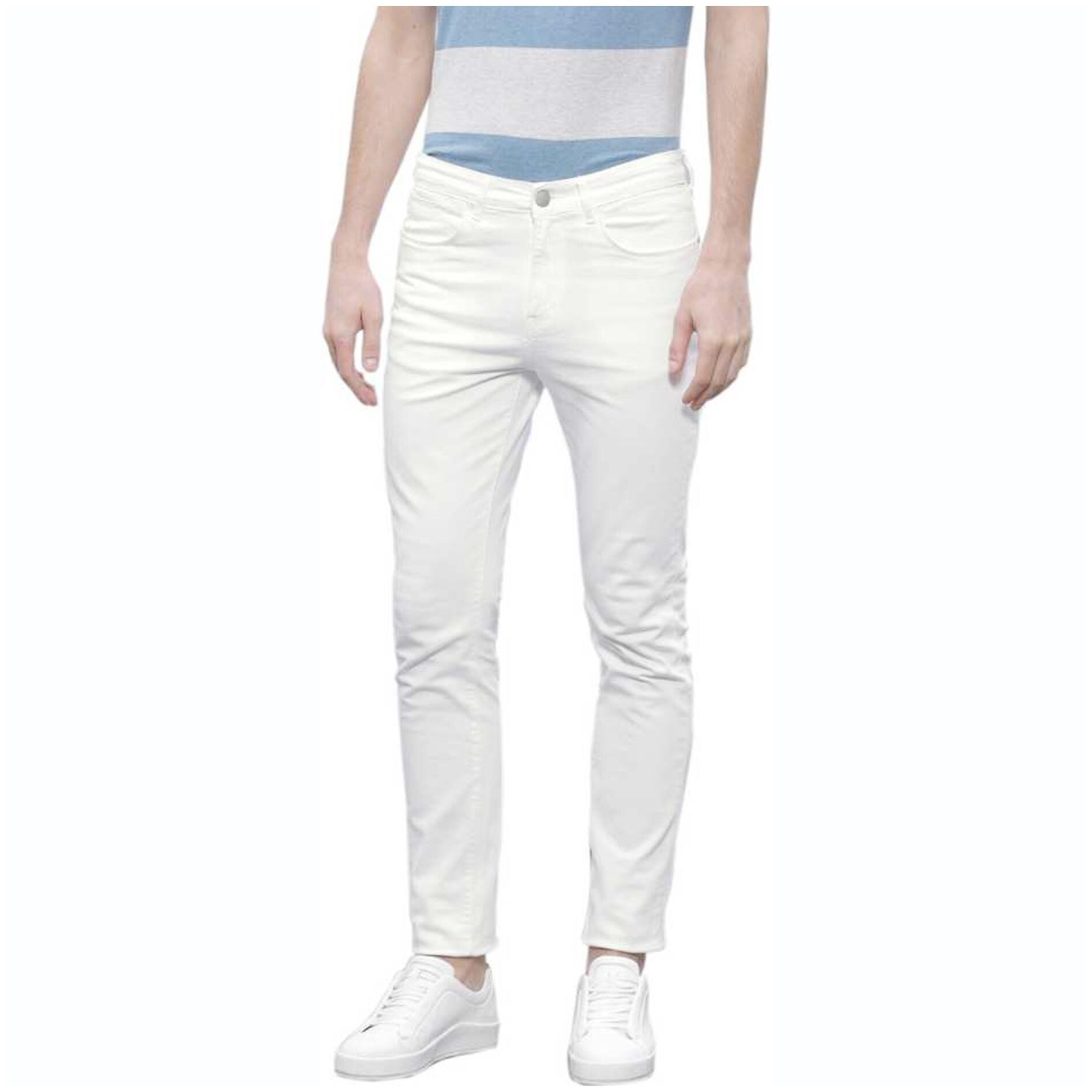 

Masterly Weft Men White Slim Fit Jeans