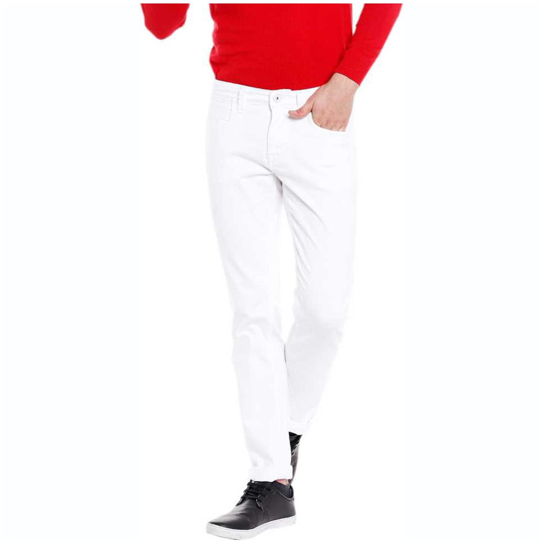 

Masterly Weft Men White Slim Fit Jeans