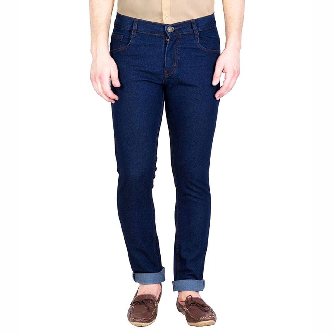

Masterly Weft Men Navy Blue Slim Fit Jeans