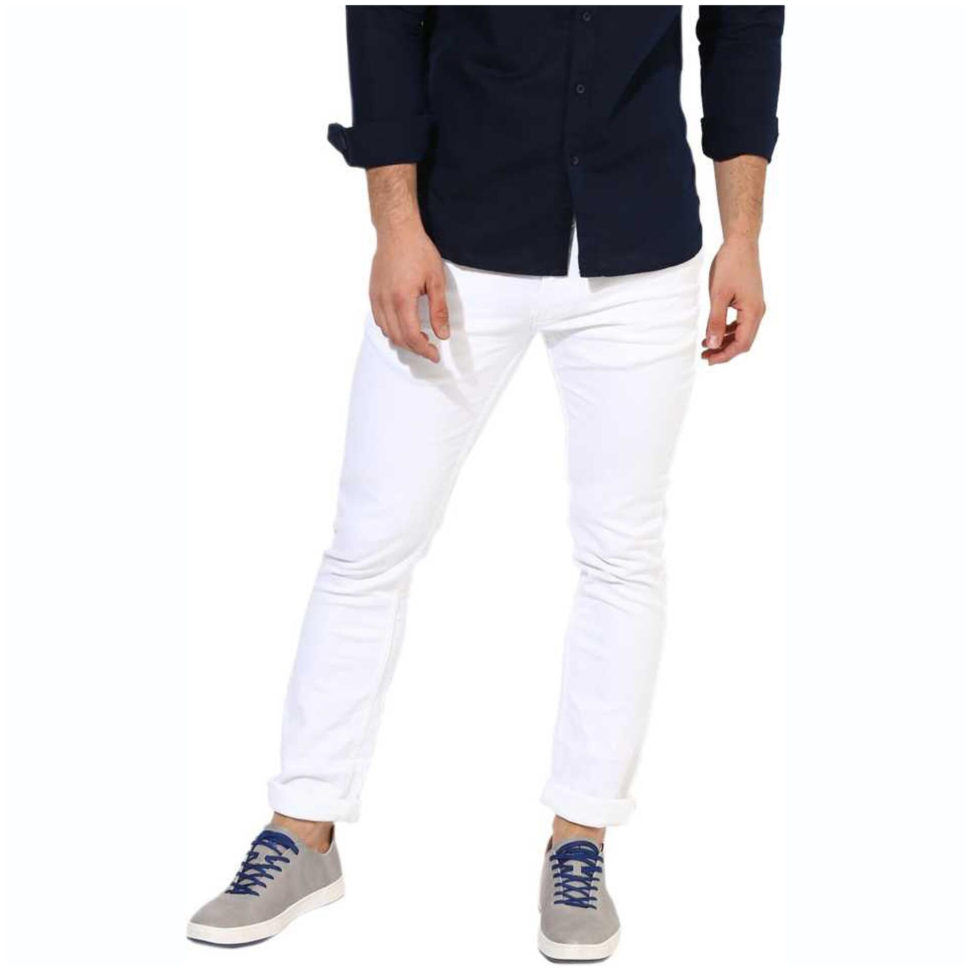 

Masterly Weft Men White Slim Fit Jeans