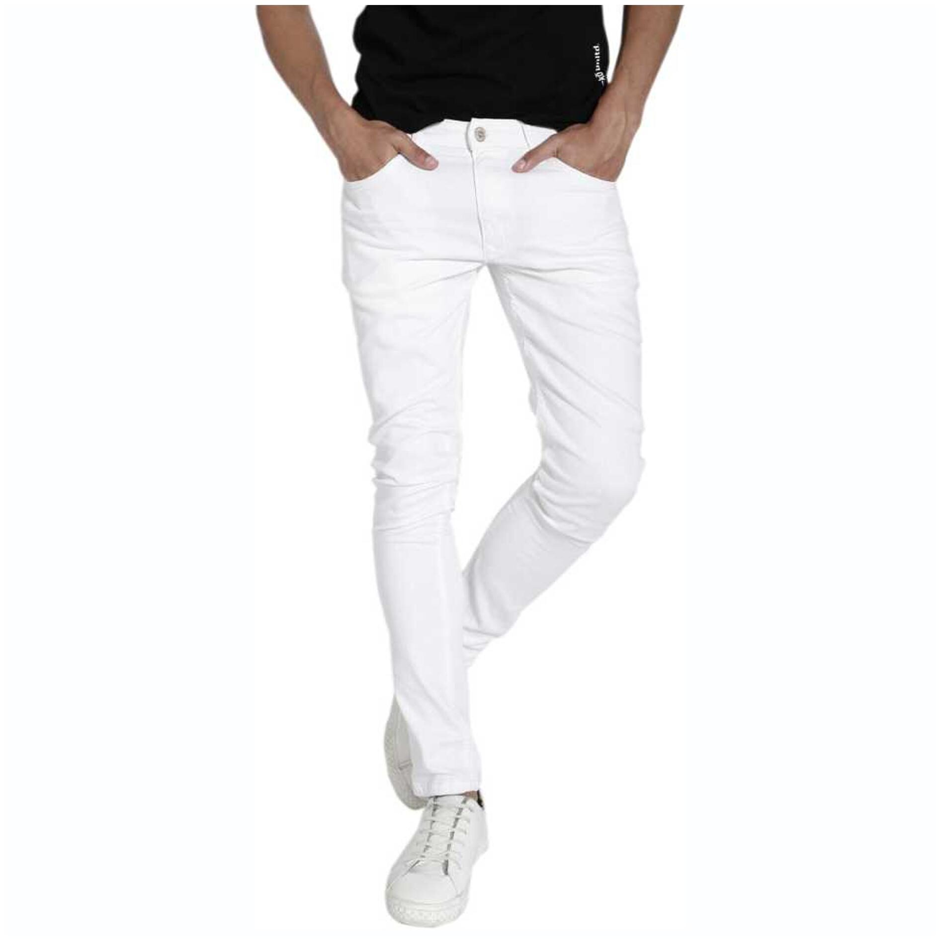 

Masterly Weft Men White Slim Fit Jeans