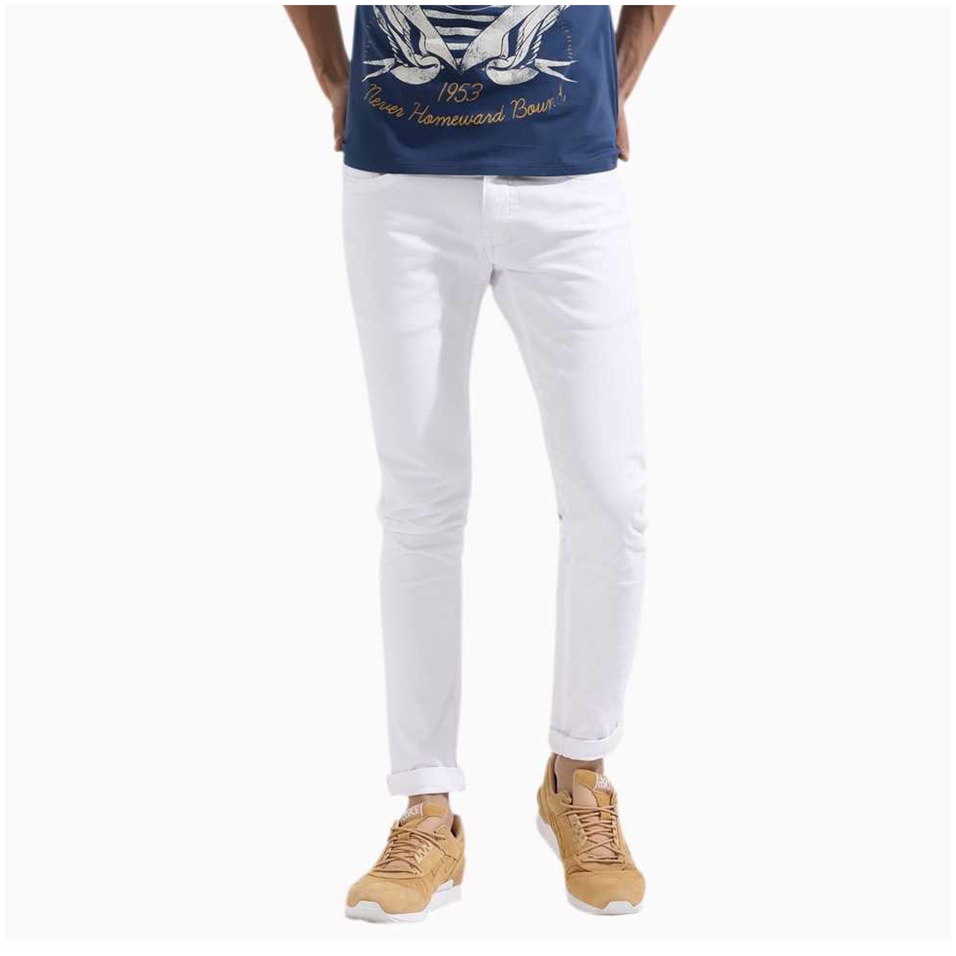 

Masterly Weft Men White Slim Fit Jeans