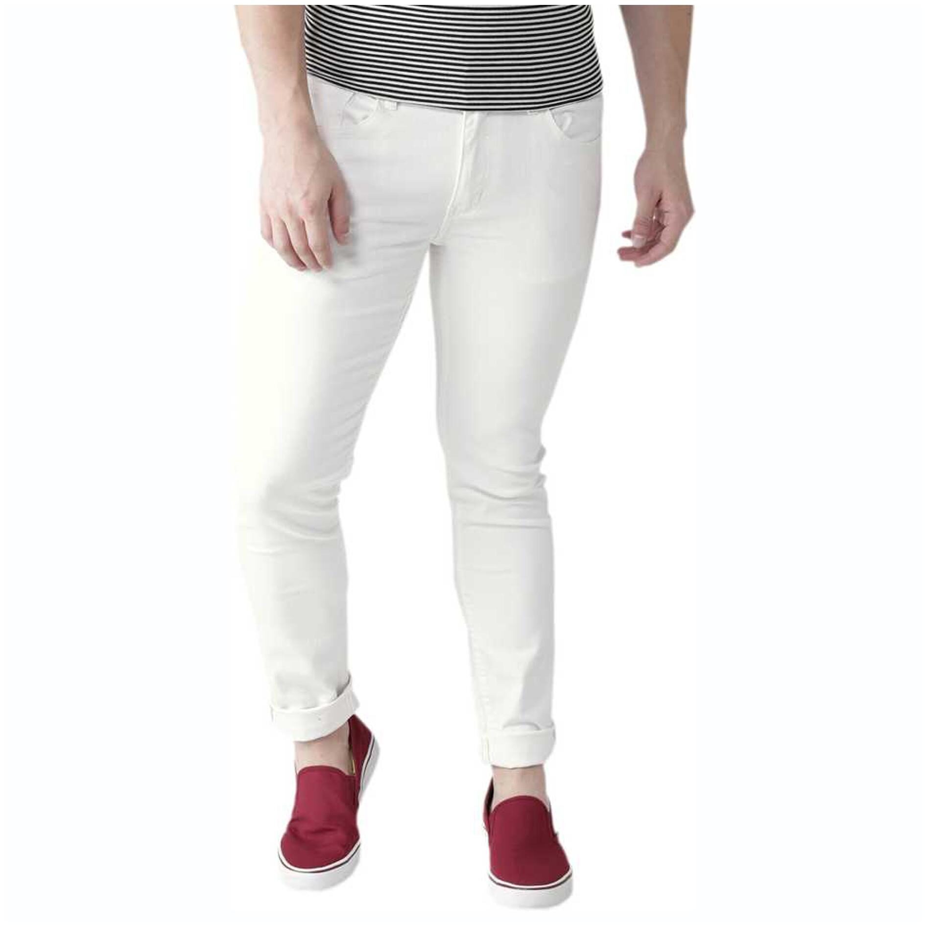 

Masterly Weft Men White Slim Fit Jeans