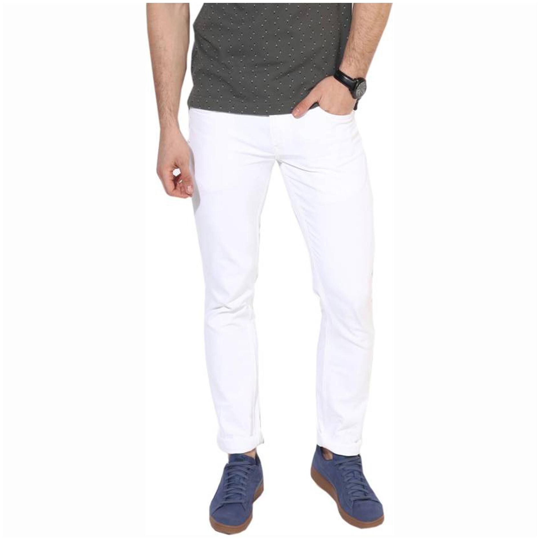 

Masterly Weft Men White Slim Fit Jeans
