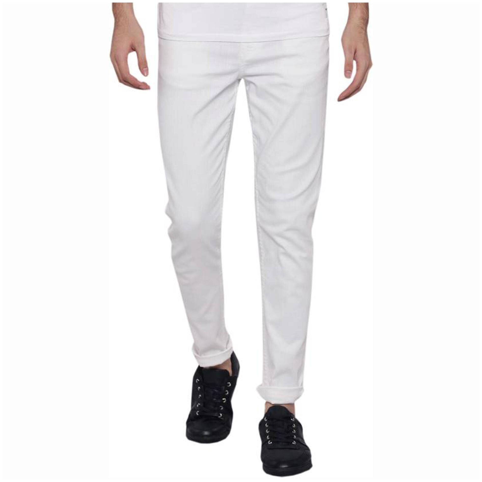 

Masterly Weft Men White Slim Fit Jeans