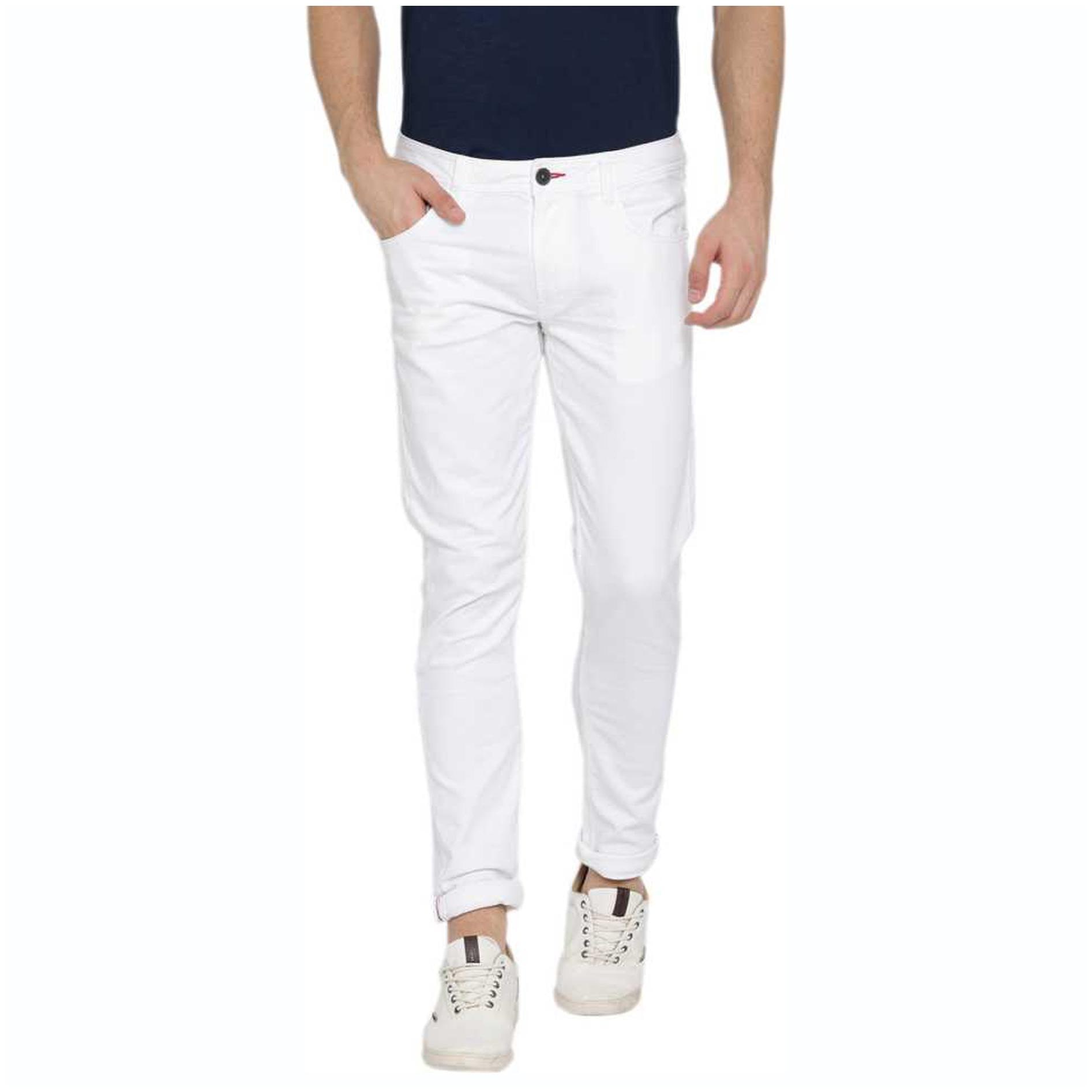 

Masterly Weft Men White Slim Fit Jeans