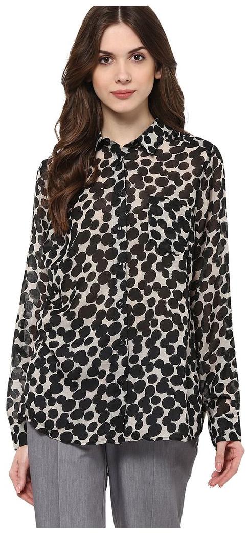 

Mayra Women Black Solid Regular Fit Shirt