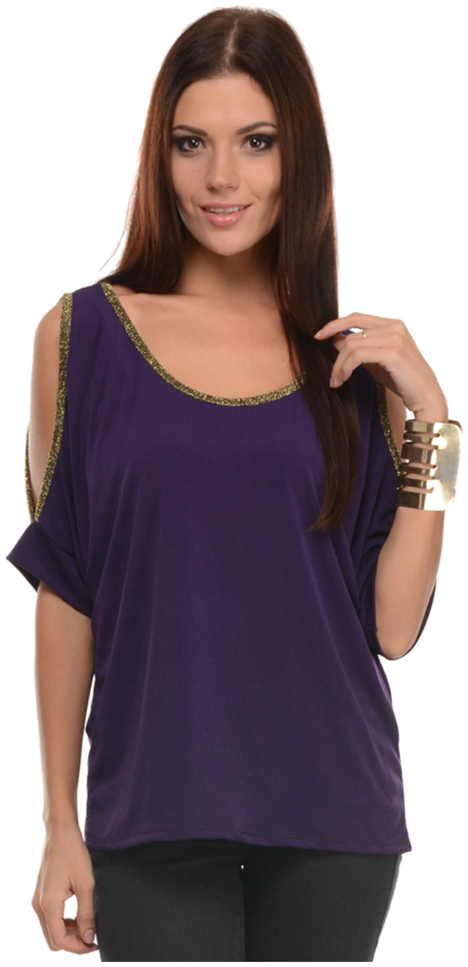

Mayra Purple Viscose Top (Size-S)