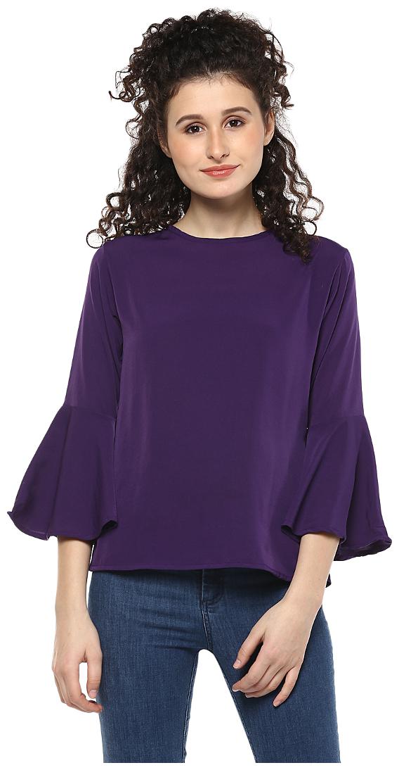 

Mayra Women Floral Regular top - Purple