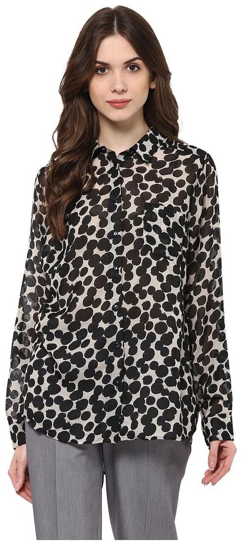 

Mayra Women Black Solid Regular Fit Shirt